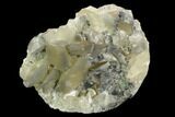 Calcite Crystal Cluster with Green Fluorite - China #128922-1
